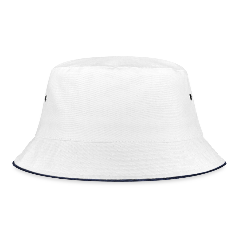 Vissershoed - wit/navy