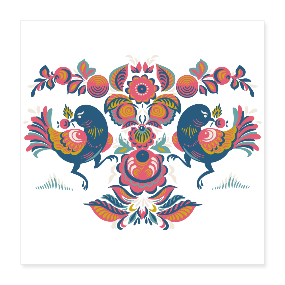 Poster 40x40 cm - wit