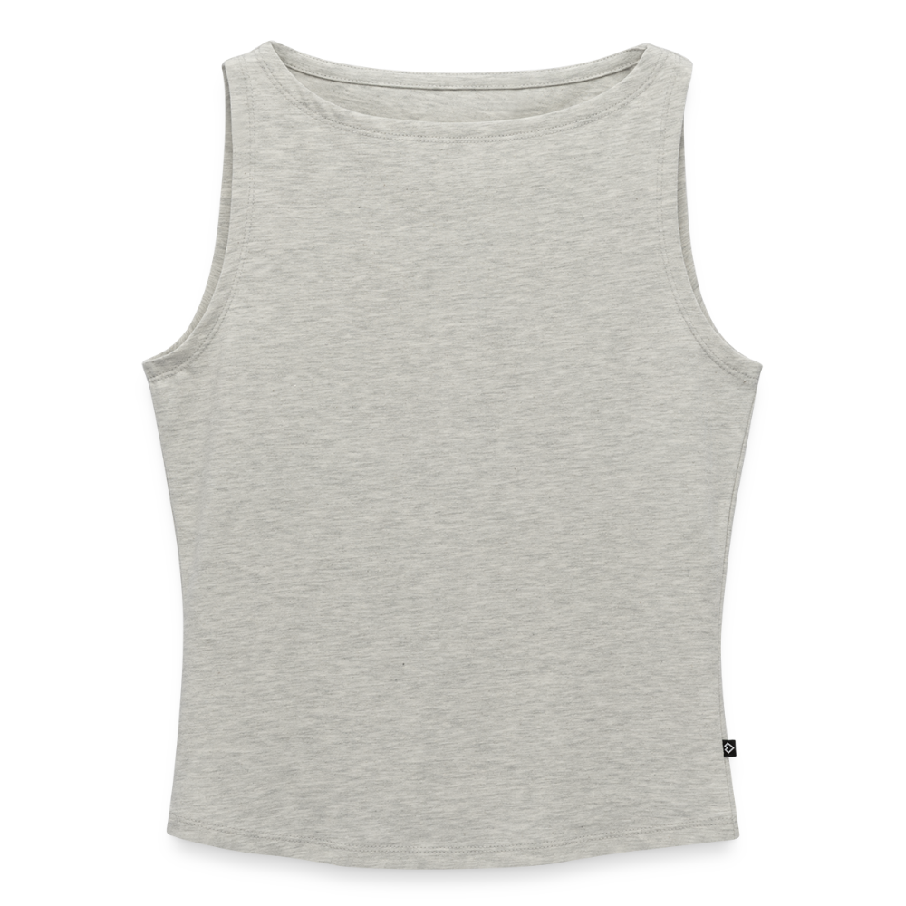 Vrouwen tanktop met U-hals - grijs gemêleerd