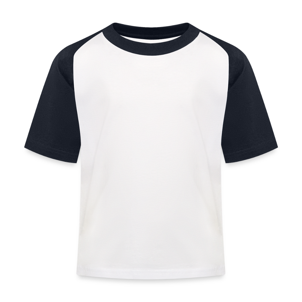 Kinderen baseball T-shirt - wit/navy