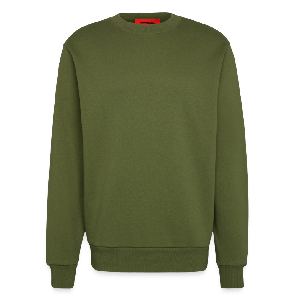 Organic relaxed crewneck made in EU - MOSS GREEN