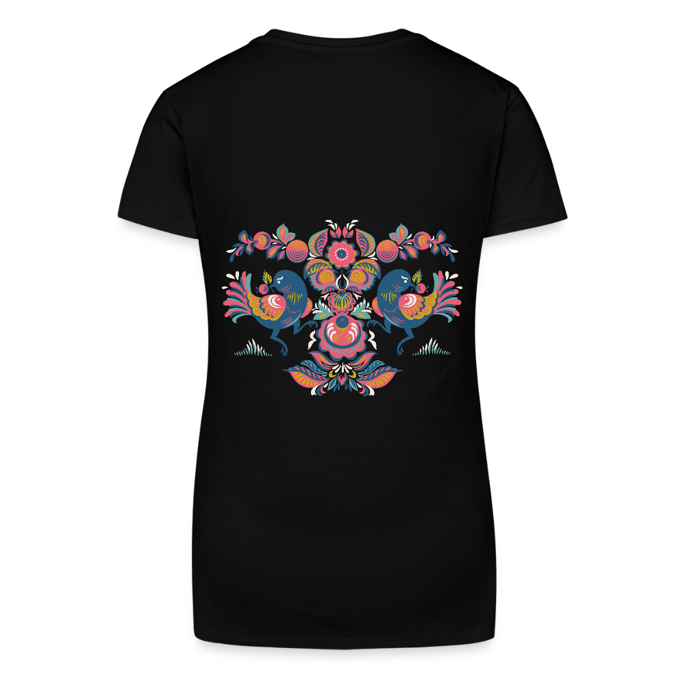 Bio vrouwen T-shirt met V-hals - zwart