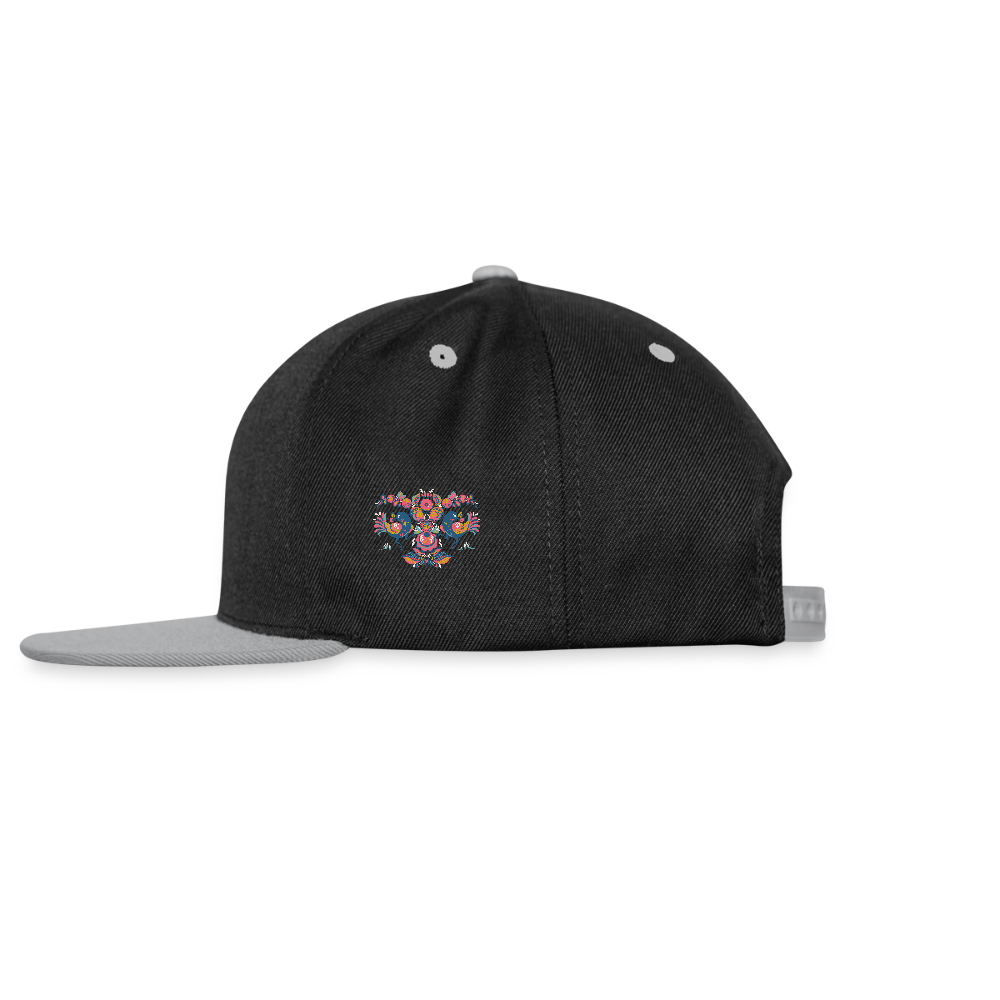 Contrast snapback cap - zwart/grijs