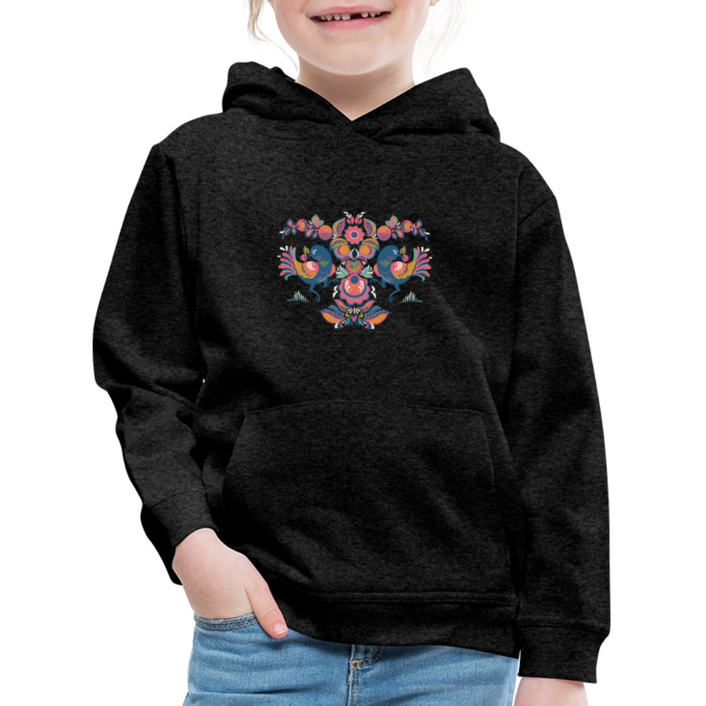 Kinderen trui Premium met capuchon - houtskool