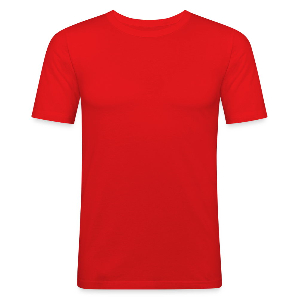 Mannen slim fit T-shirt - rood