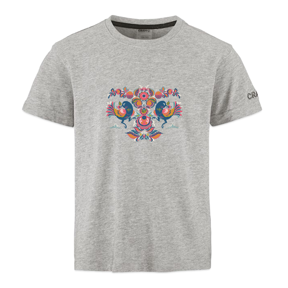 CRAFT Community 2.0 kinder-T-shirt - grijs gemêleerd
