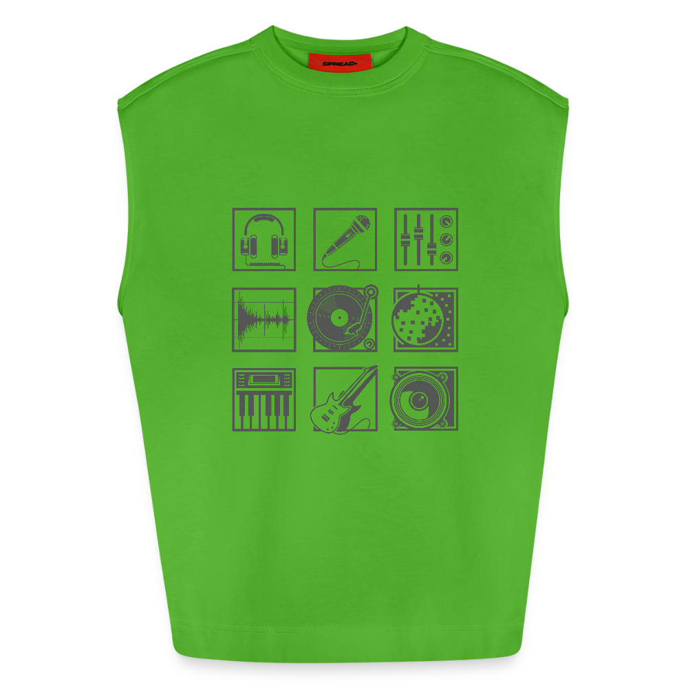 Heavyweight oversized organic tanktop made in EU Unisex - Apple Neon