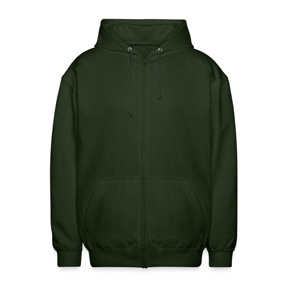 Uniseks zip hoodie - forestgroen