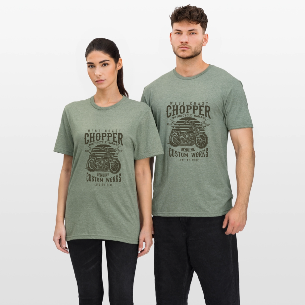 Unisex Polycotton T-shirt - legergroen gemêleerd