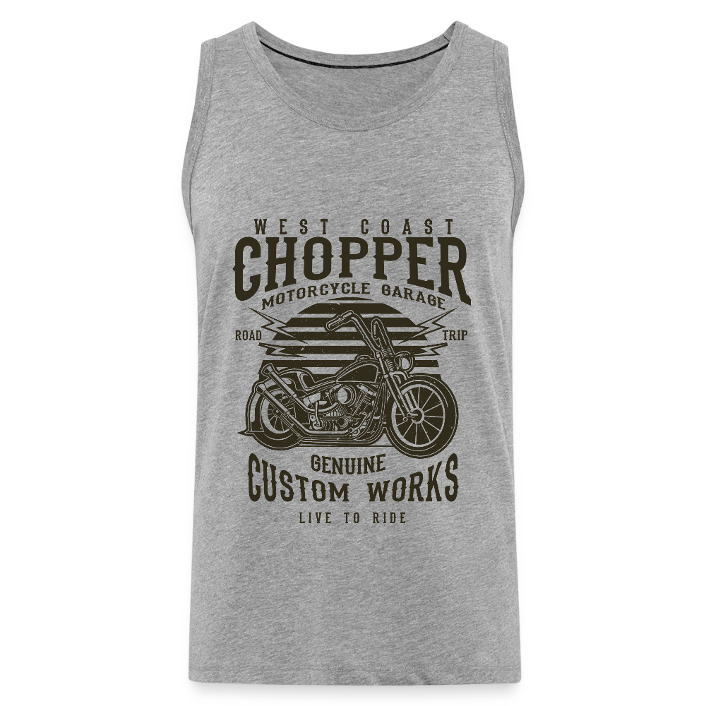 Mannen Premium tank top - grijs gemêleerd