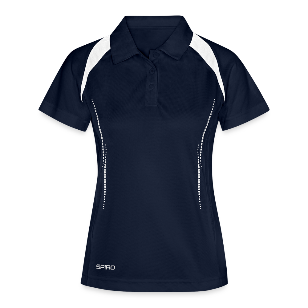 Vrouwen polo ademend - navy/wit