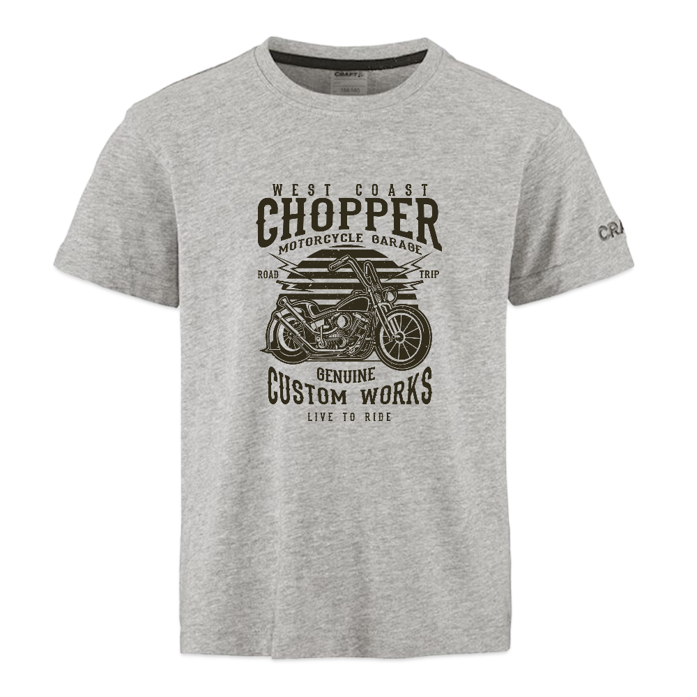 CRAFT Community 2.0 kinder-T-shirt - grijs gemêleerd