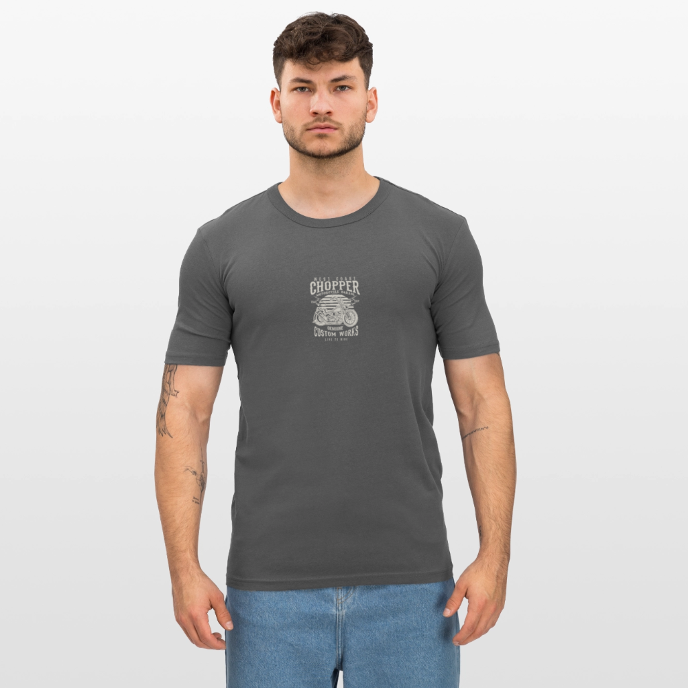 Mannen slim fit T-shirt - grafietgrijs