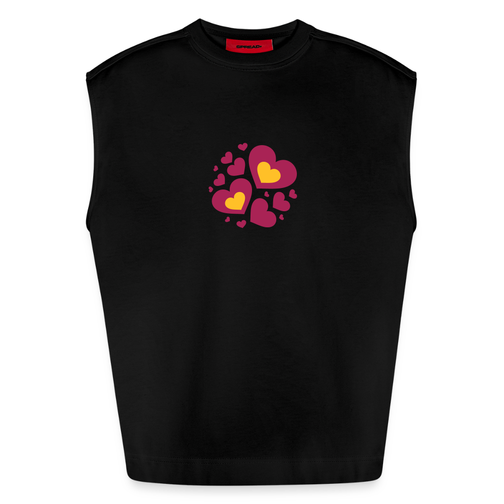 Heavyweight oversized organic tanktop made in EU Unisex - SOLID BLACK
