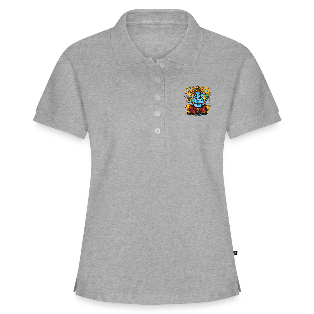 Vrouwen Premium Bio Poloshirt - grijs gemêleerd