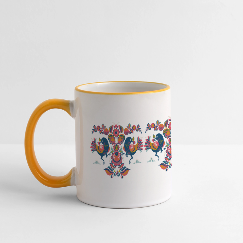 Panoramamok - wit/geel