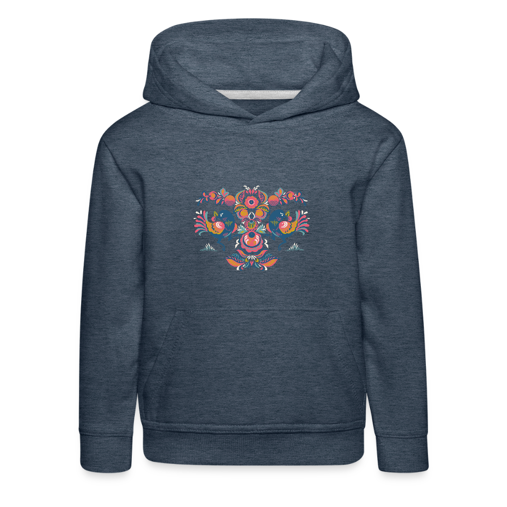 Kinderen trui Premium met capuchon - jeansblauw
