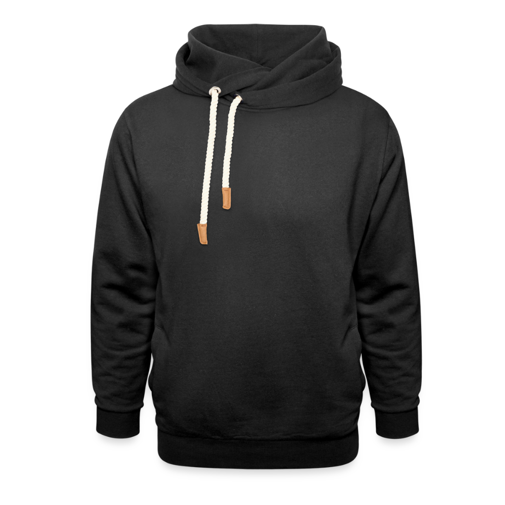 Unisex sjaalkraag hoodie - zwart