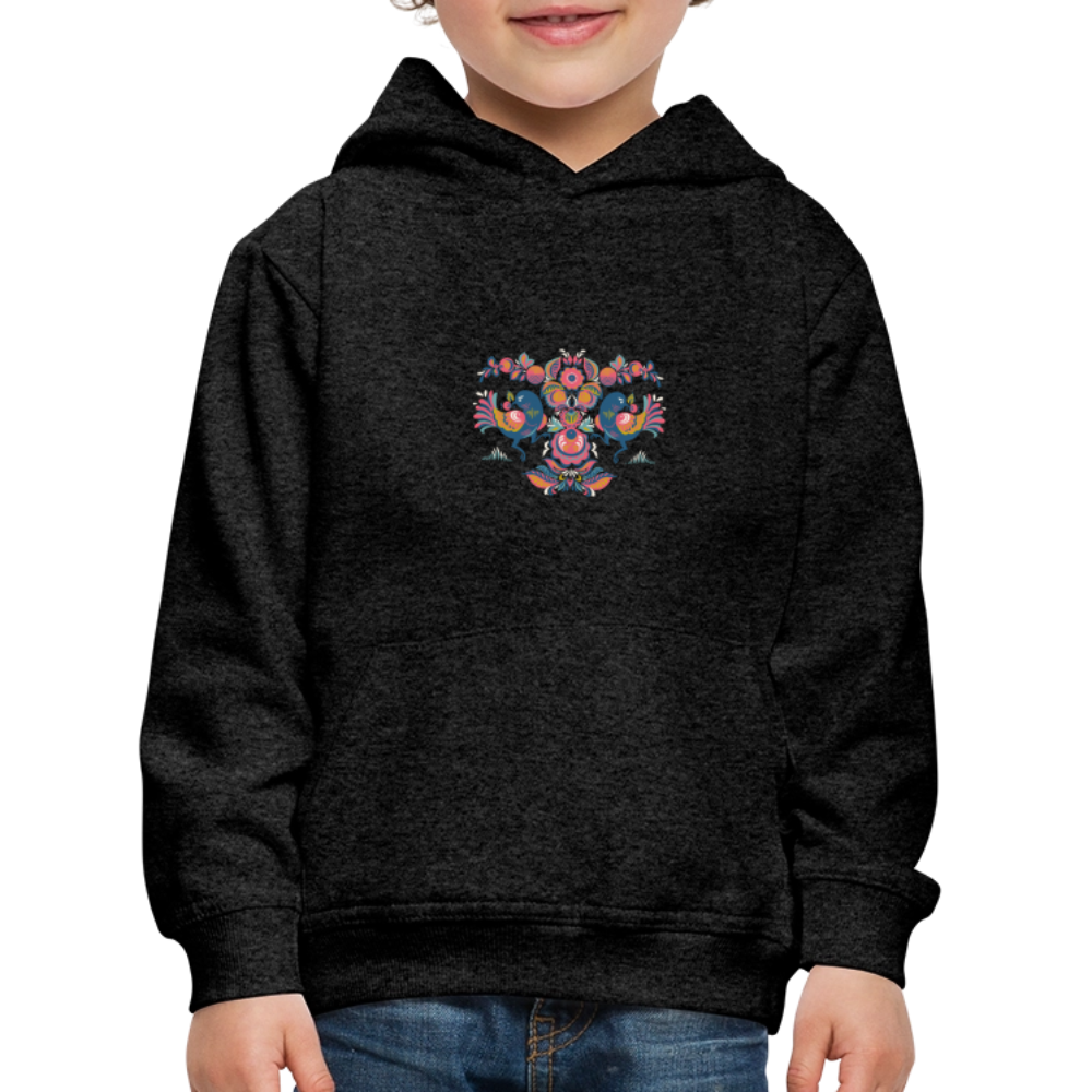 Kinderen trui Premium met capuchon - houtskool