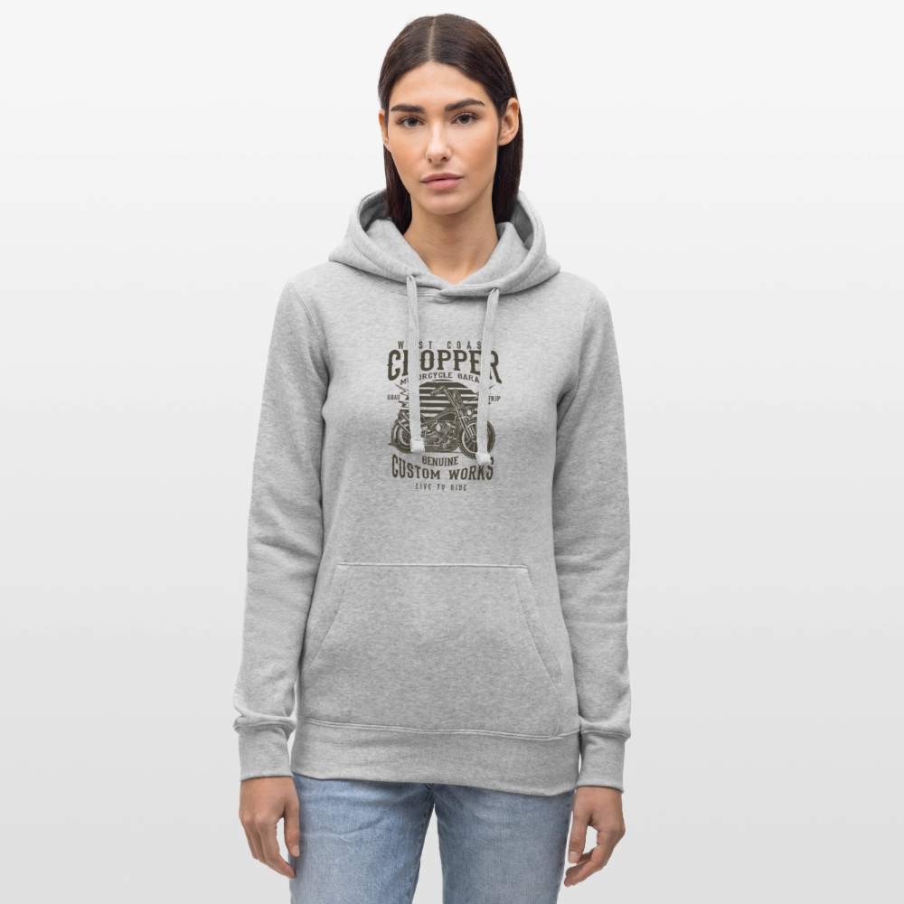 Vrouwenhoodie van Russell - grijs gemêleerd
