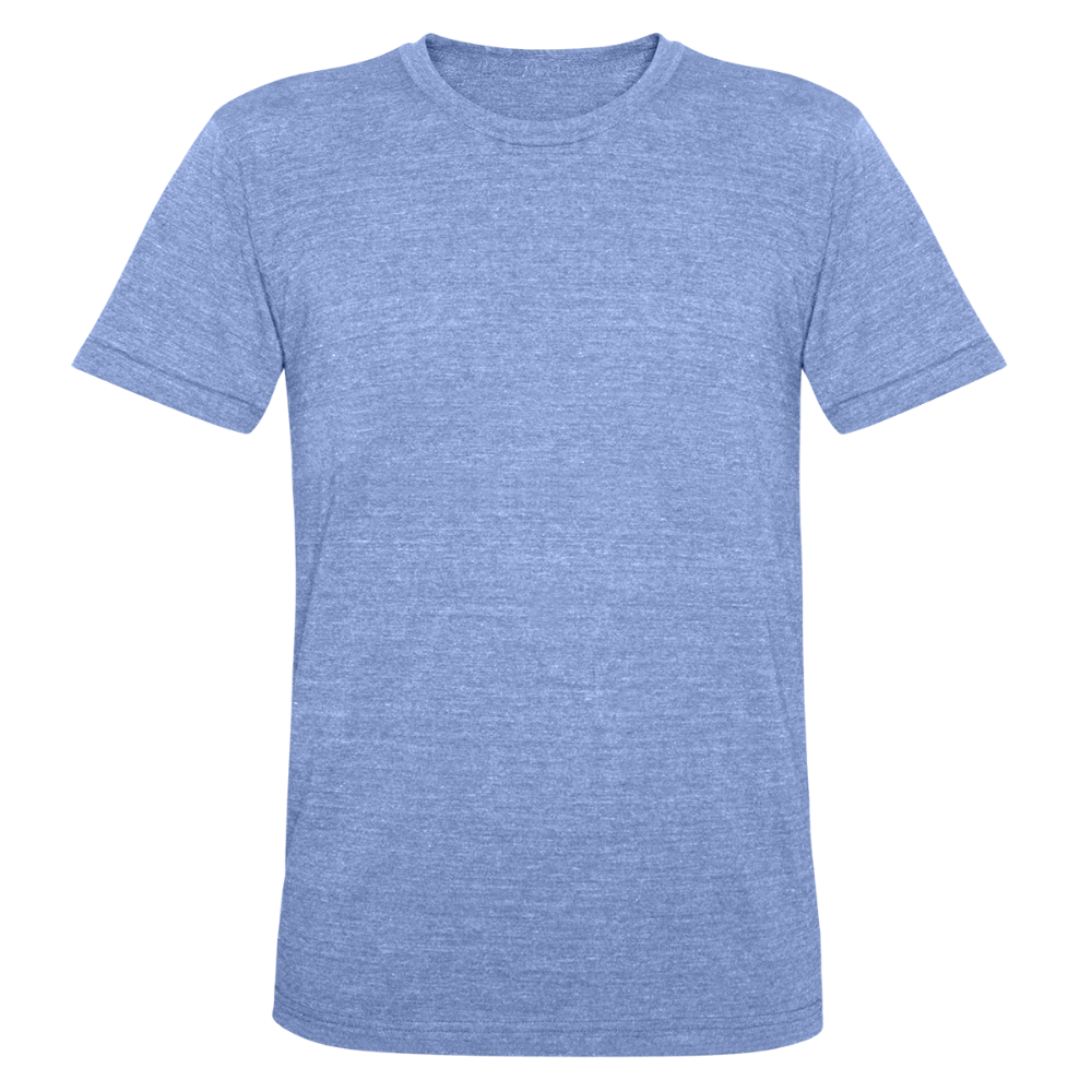 Unisex tri-blend T-shirt van Bella + Canvas - blauw gemêleerd