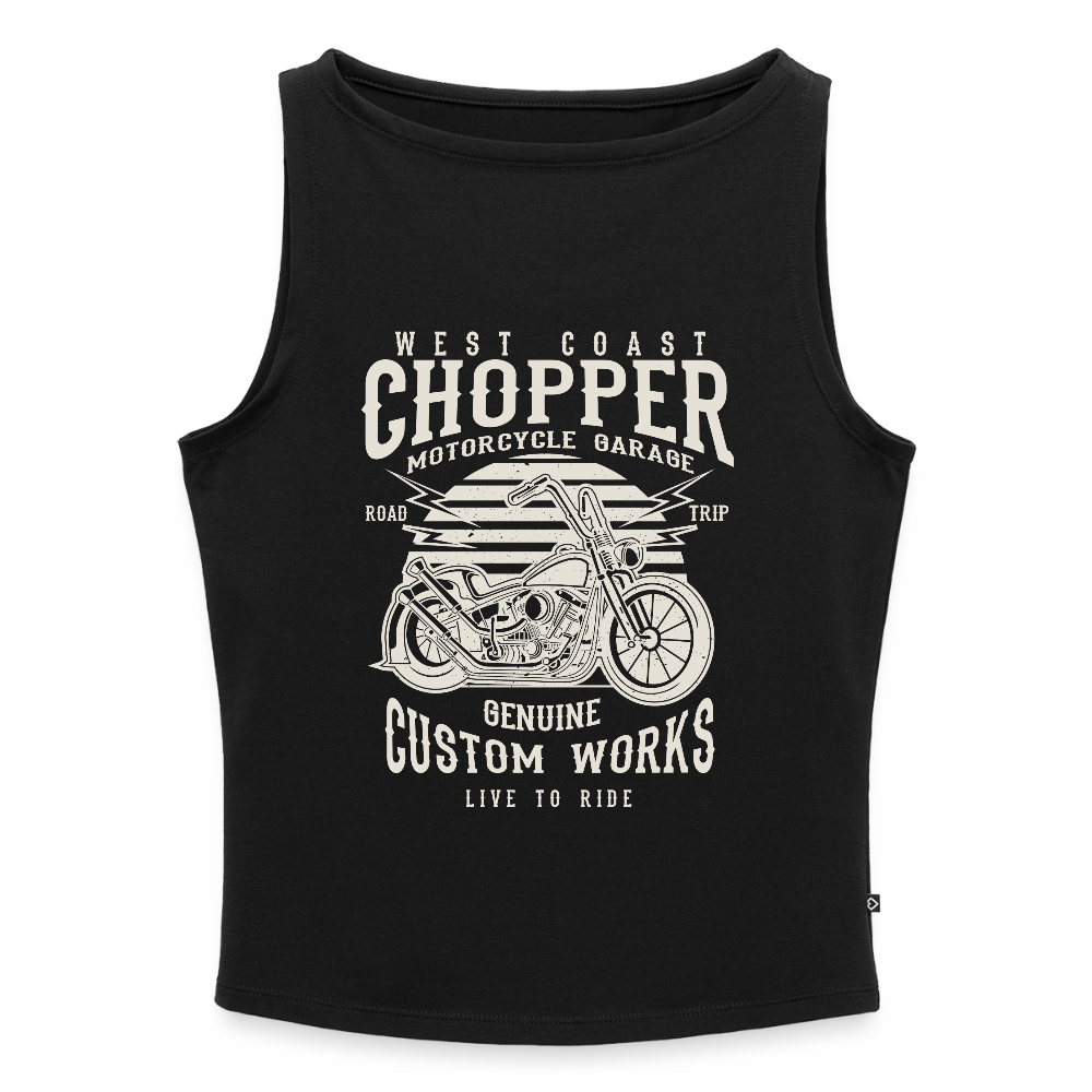 Vrouwen tanktop met U-hals - zwart