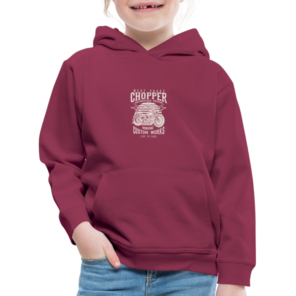 Kinderen trui Premium met capuchon - bordeaux