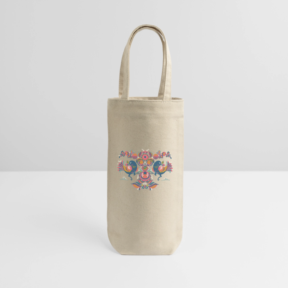 Cadeauzak voor flessen - nature
