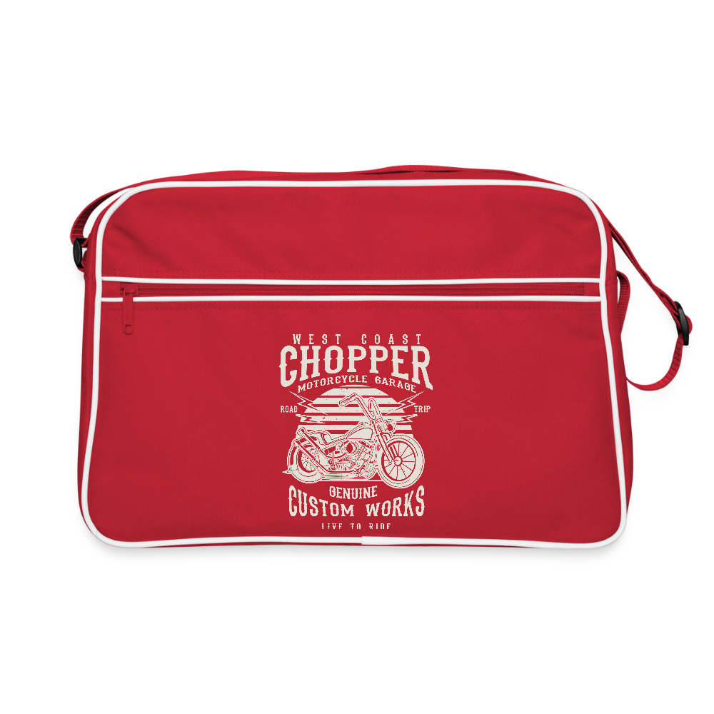 Retro-tas - rood/wit