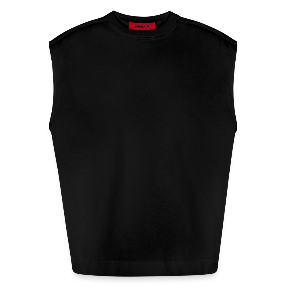 Heavyweight oversized organic tanktop made in EU Unisex - SOLID BLACK