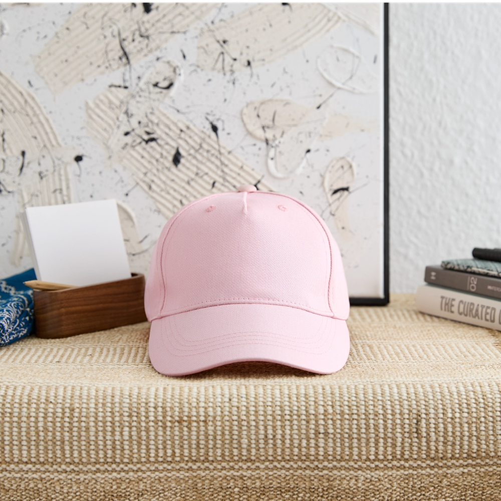 Bio kinder basecap - lichtroze