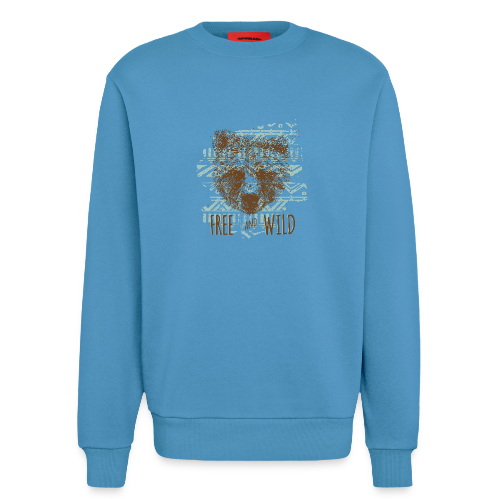 Organic relaxed crewneck made in EU - Sol Blue
