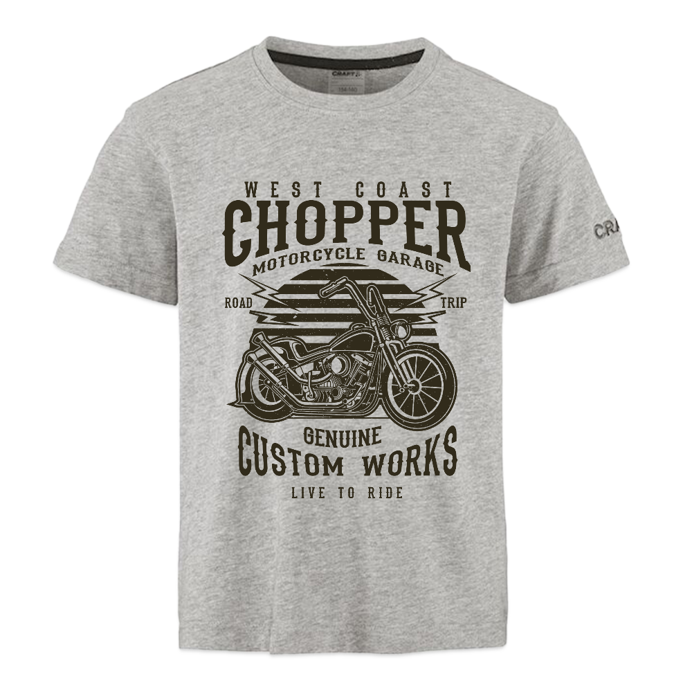 CRAFT Community 2.0 kinder-T-shirt - grijs gemêleerd