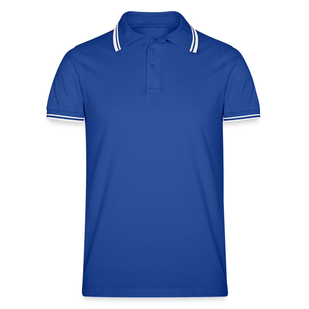Mannen tipped poloshirt - royal/wit