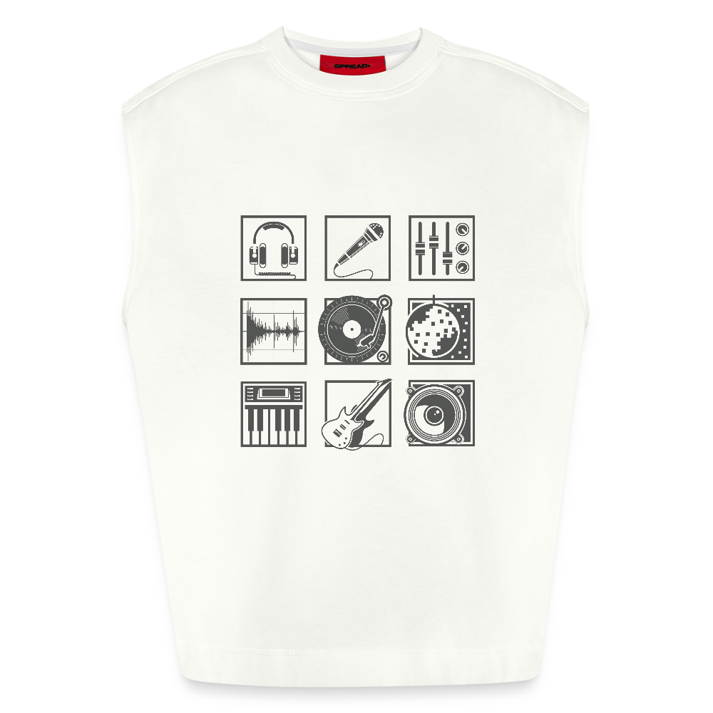 Heavyweight oversized organic tanktop made in EU Unisex - OFF WHITE