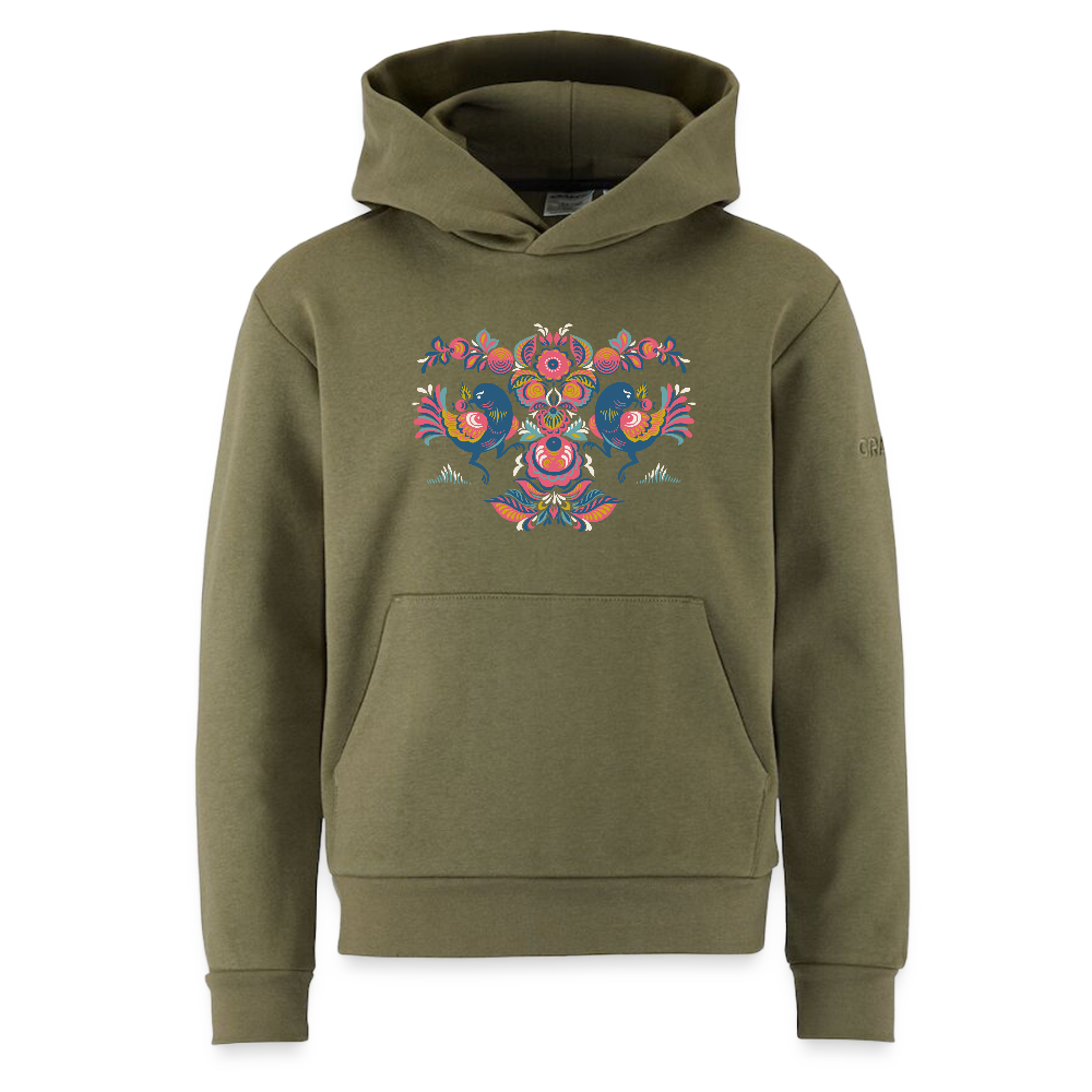CRAFT Community 2.0 tieners hoodie - mosgroen