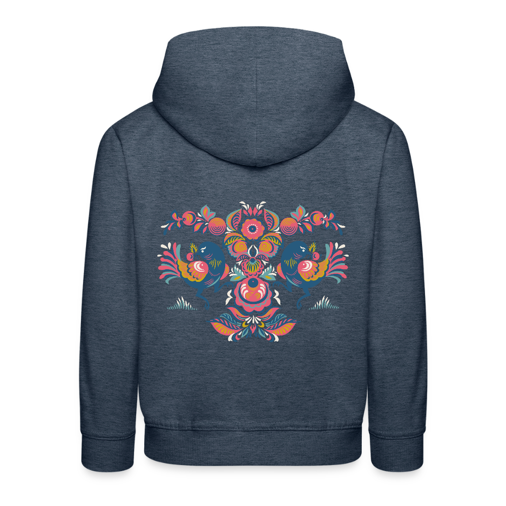Kinderen trui Premium met capuchon - jeansblauw