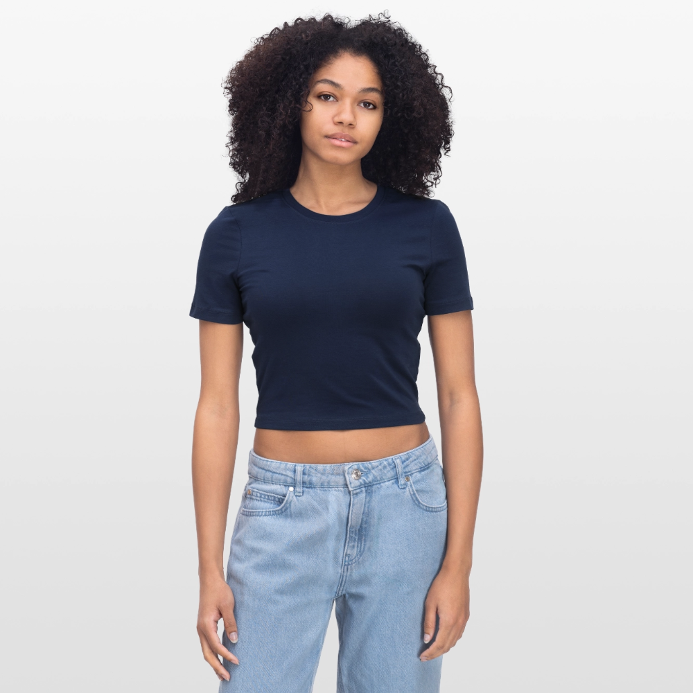 Cropped T-Shirt - navy