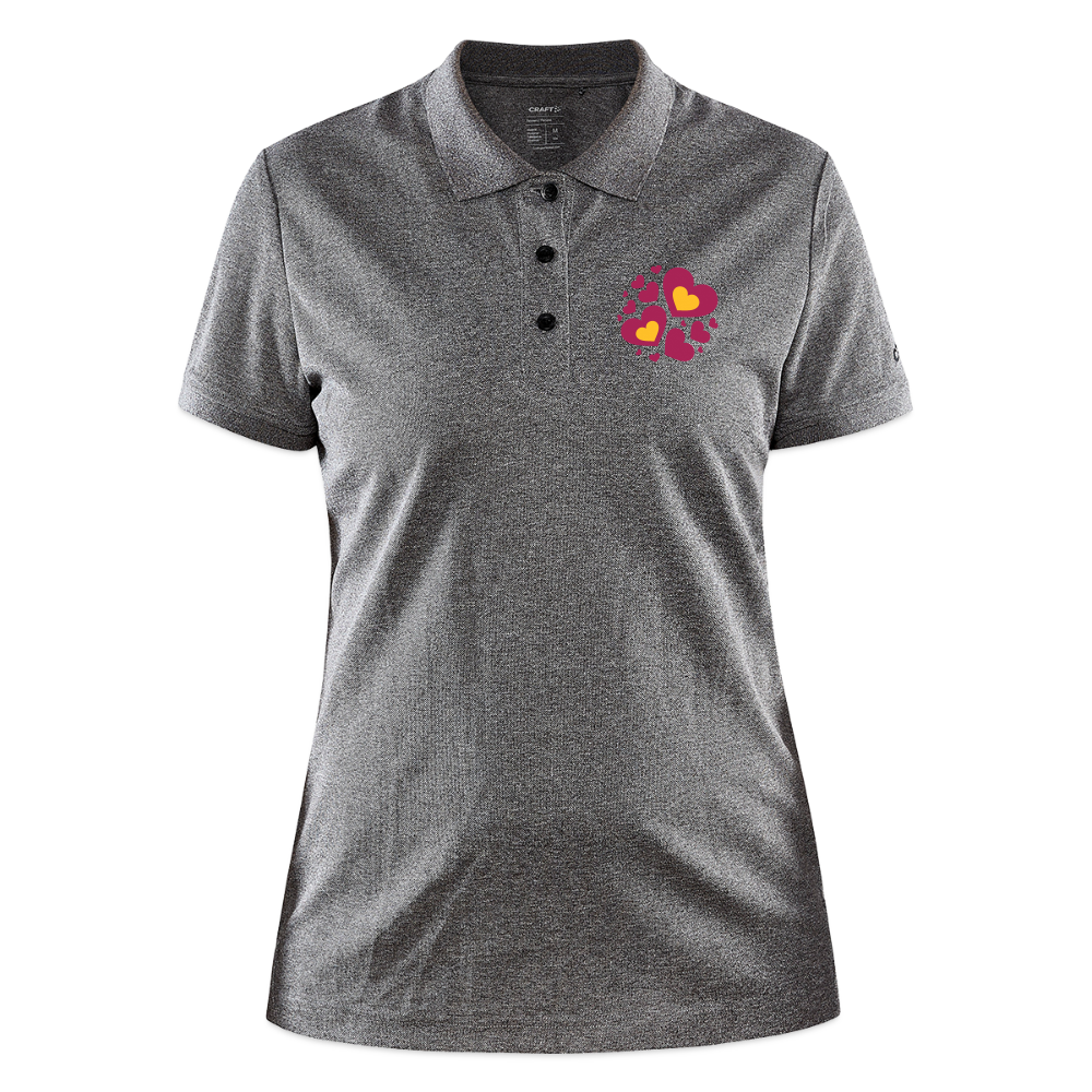 CRAFT Core Unify damespolo - donkergrijs gemêleerd