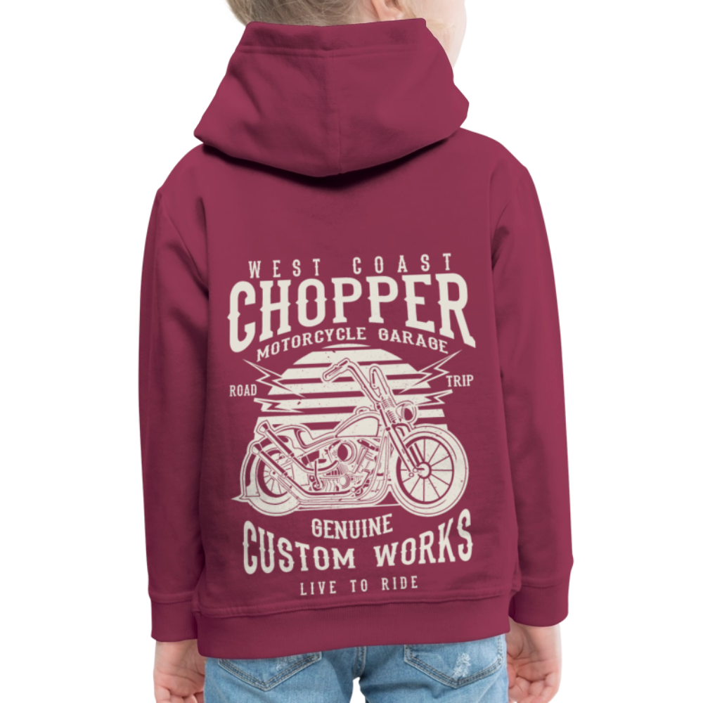 Kinderen trui Premium met capuchon - bordeaux