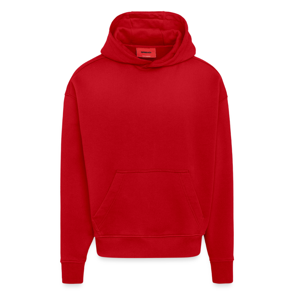 Heavyweight oversized organic hoodie made in EU - rood