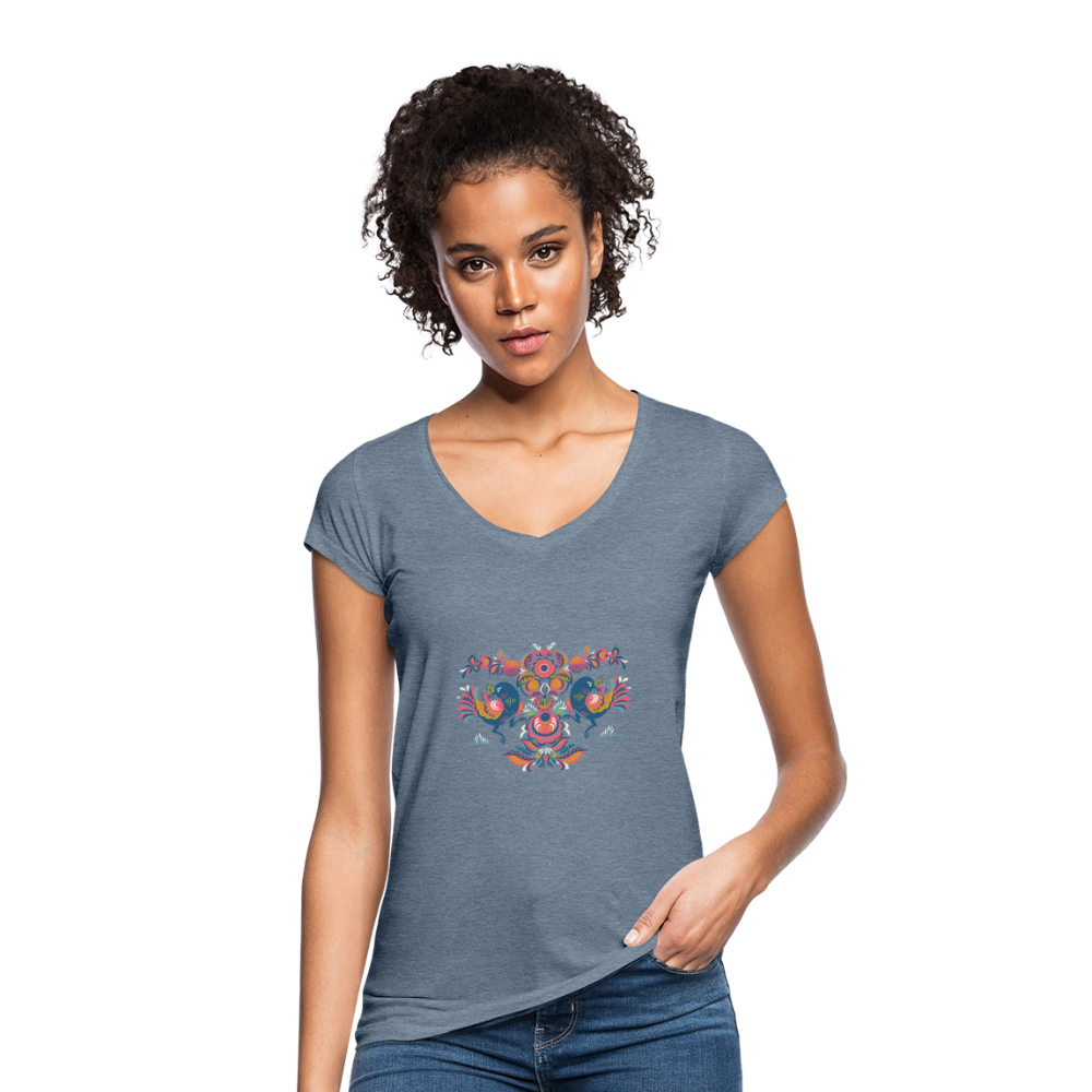 Vrouwen Vintage T-shirt - vintage denim