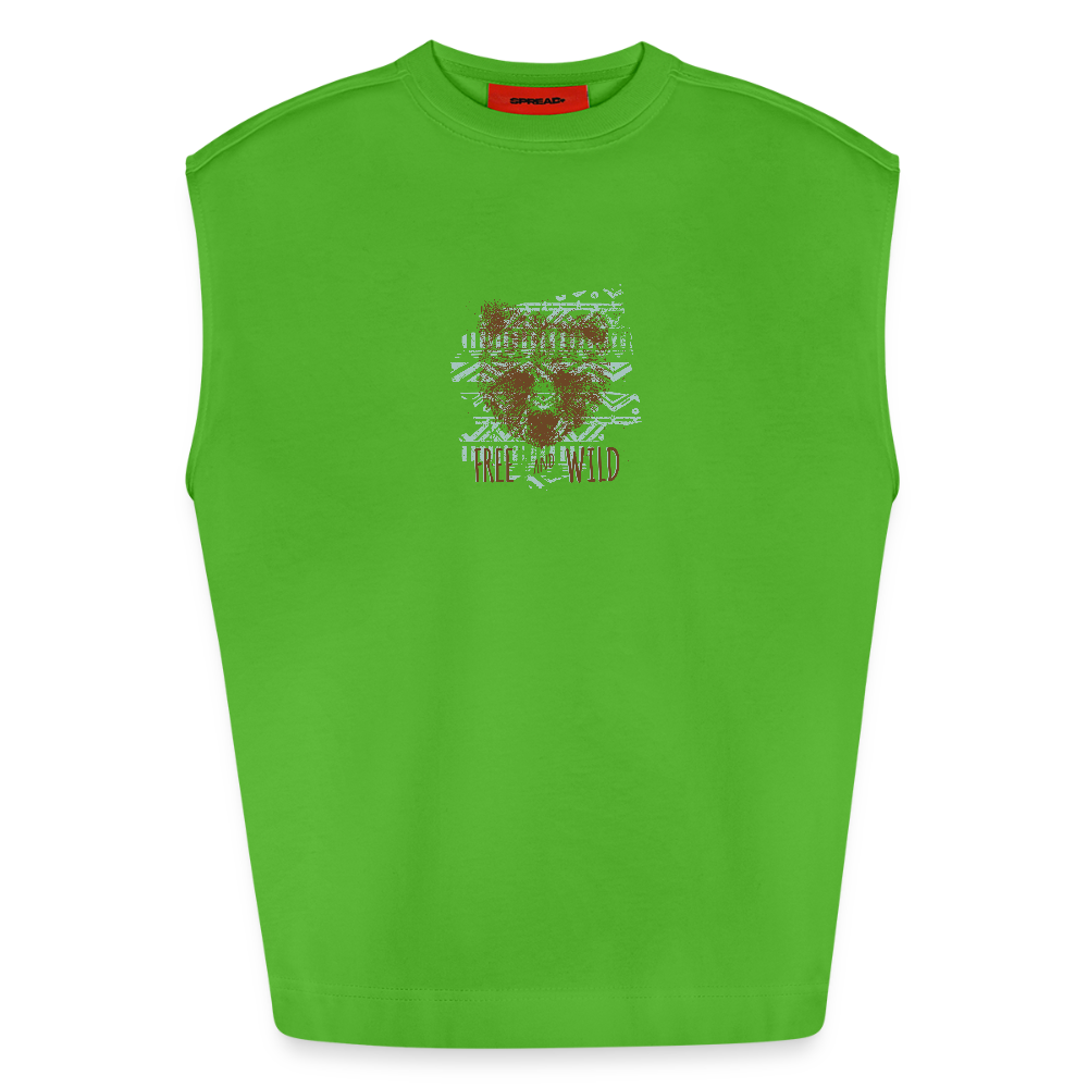Heavyweight oversized organic tanktop made in EU Unisex - Apple Neon