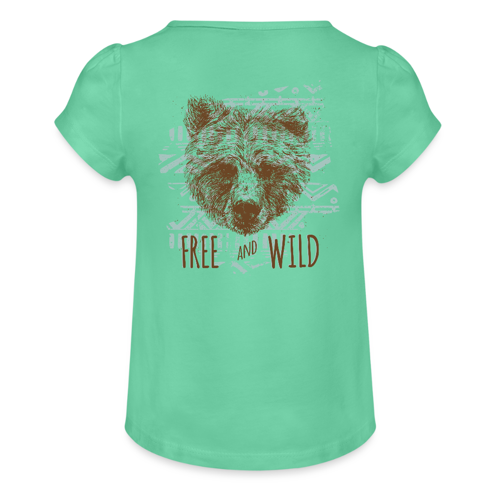 Meisjes-T-shirt met plooien - mintgroen