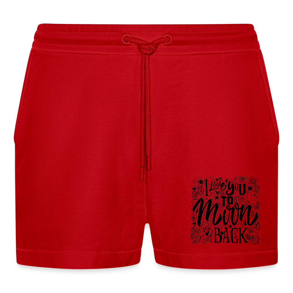 Organic relaxed cropped shorts made in EU - rood