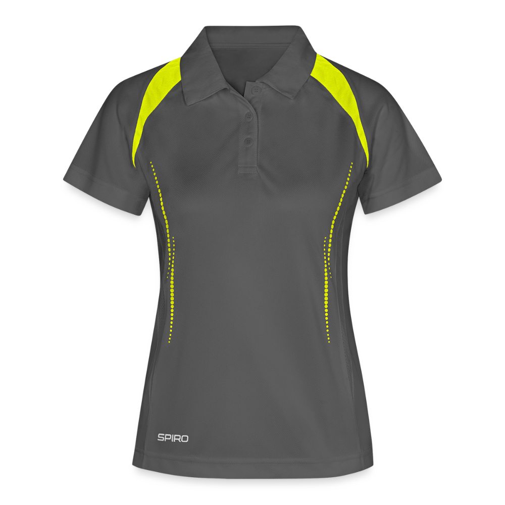 Vrouwen polo ademend - grijs/limoen
