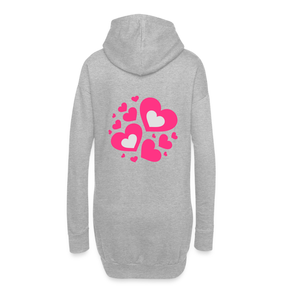 Hoodiejurk - grijs gemêleerd