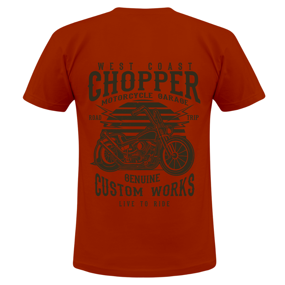 Unisex tri-blend T-shirt van Bella + Canvas - baksteenkleuren