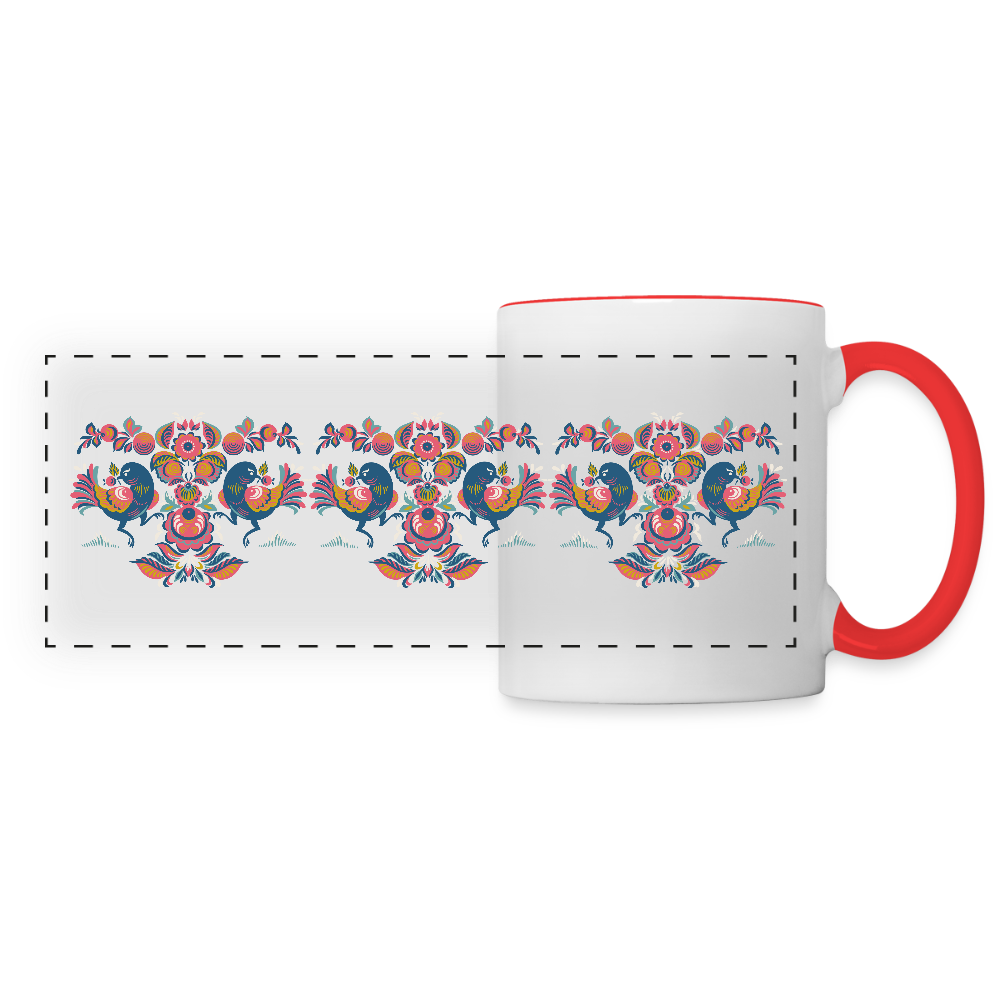 Panoramamok - wit/rood