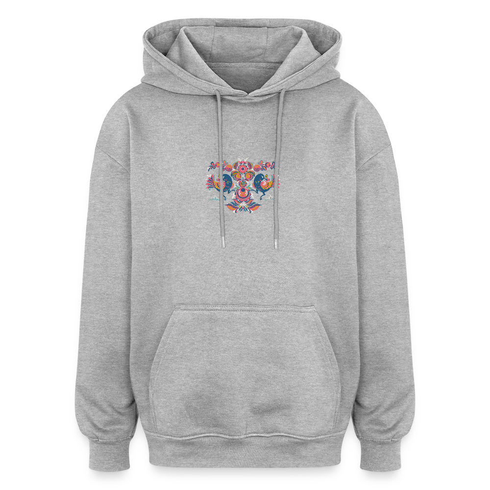 Oversized uniseks hoodie - grijs gemêleerd
